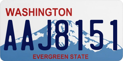 WA license plate AAJ8151
