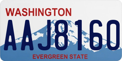 WA license plate AAJ8160