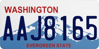 WA license plate AAJ8165