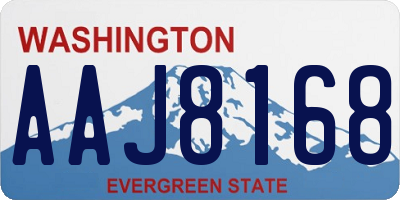 WA license plate AAJ8168