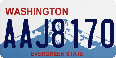 WA license plate AAJ8170