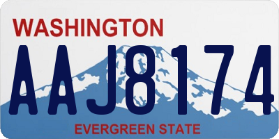 WA license plate AAJ8174