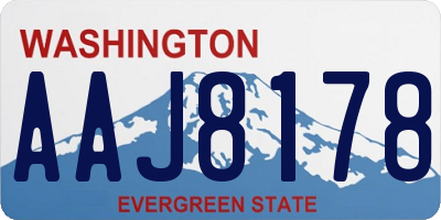 WA license plate AAJ8178