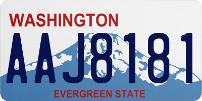 WA license plate AAJ8181