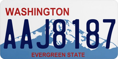 WA license plate AAJ8187