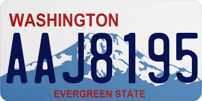 WA license plate AAJ8195