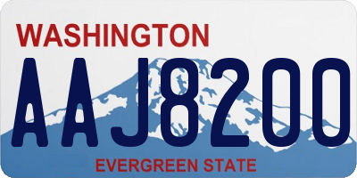 WA license plate AAJ8200