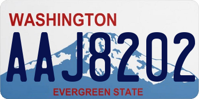 WA license plate AAJ8202