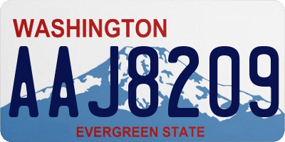 WA license plate AAJ8209