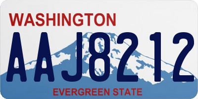 WA license plate AAJ8212