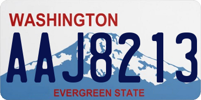 WA license plate AAJ8213