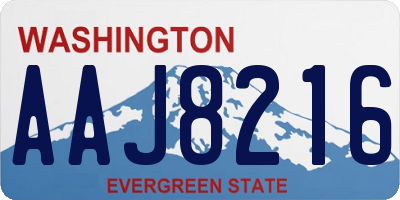 WA license plate AAJ8216