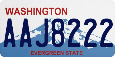 WA license plate AAJ8222