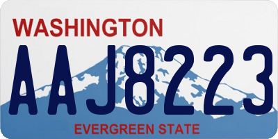 WA license plate AAJ8223