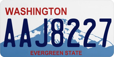 WA license plate AAJ8227