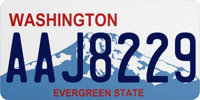 WA license plate AAJ8229
