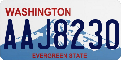 WA license plate AAJ8230