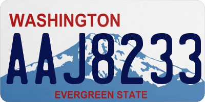 WA license plate AAJ8233