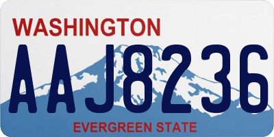 WA license plate AAJ8236