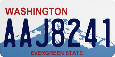 WA license plate AAJ8241