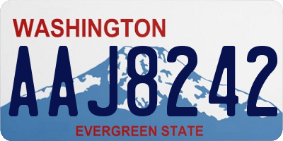 WA license plate AAJ8242