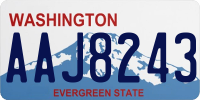 WA license plate AAJ8243