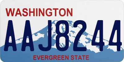 WA license plate AAJ8244