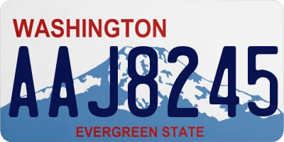 WA license plate AAJ8245