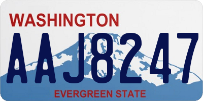 WA license plate AAJ8247