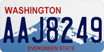 WA license plate AAJ8249