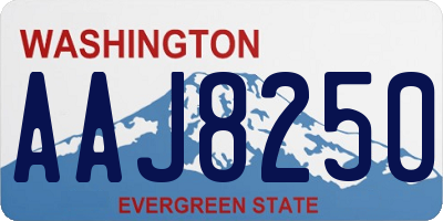 WA license plate AAJ8250