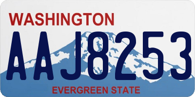 WA license plate AAJ8253