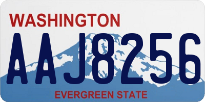 WA license plate AAJ8256