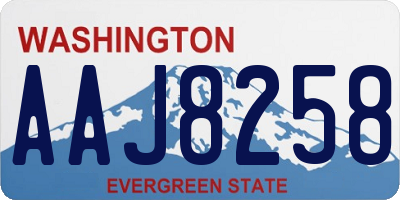 WA license plate AAJ8258