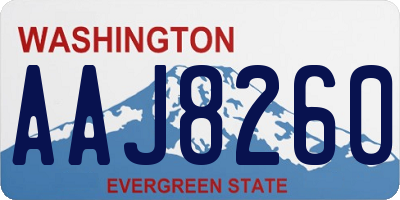 WA license plate AAJ8260