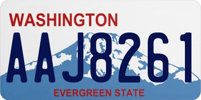 WA license plate AAJ8261
