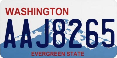 WA license plate AAJ8265