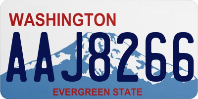 WA license plate AAJ8266