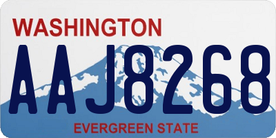 WA license plate AAJ8268