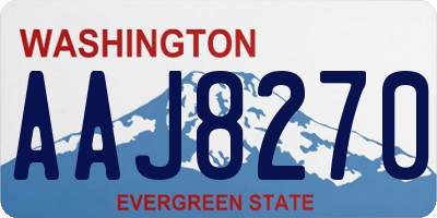 WA license plate AAJ8270