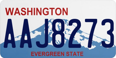 WA license plate AAJ8273