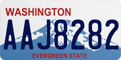 WA license plate AAJ8282