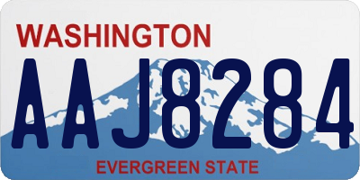 WA license plate AAJ8284
