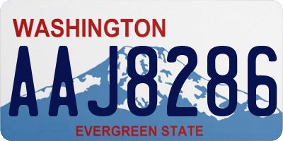WA license plate AAJ8286