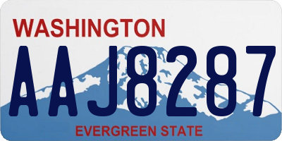 WA license plate AAJ8287