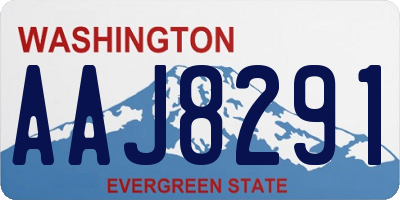 WA license plate AAJ8291