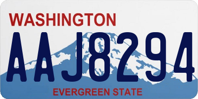 WA license plate AAJ8294