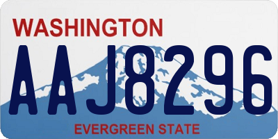 WA license plate AAJ8296