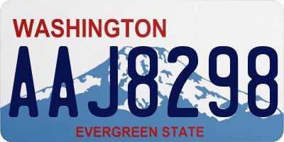 WA license plate AAJ8298