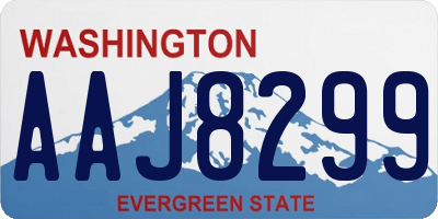 WA license plate AAJ8299